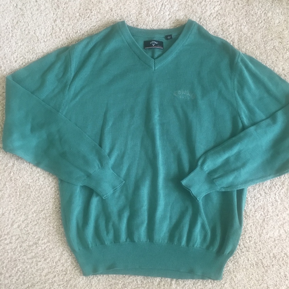 FINAL Callaway Men’s Large green sweater cotton